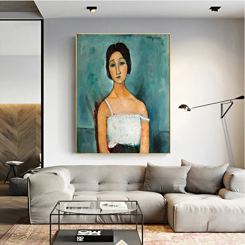 MUTU Знаменитые Картины Маслом Wall Art Женщины без глаз Модильяни печати и постеры на