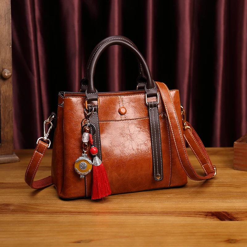 

Luxury Real Leather Women Designer Handbags Brand Cowhide Genuine Leather Women Shoulder Messenger Bag Elegant tote Fashion T65