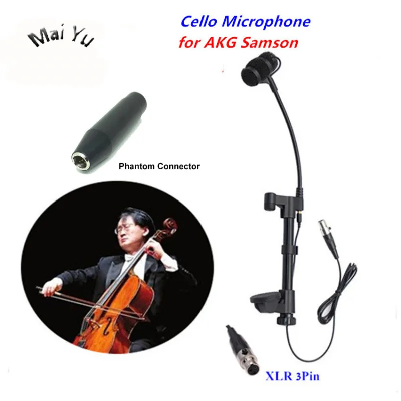Профессиональный инструментальный микрофон cello конденсаторный музыкальный сценический микрофон для AKG Samson и т. д. беспроводной передатчик Mini XLR 3Pin
