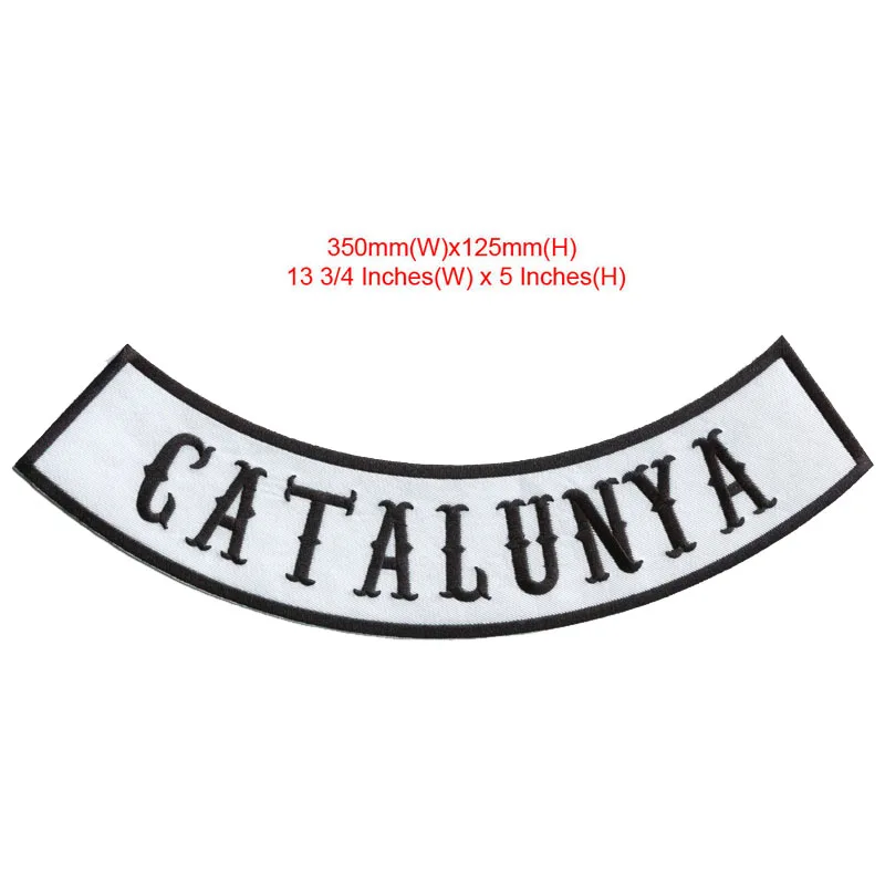 CATALUNYA рокер куртка на заднюю панель с полной защитой из заплата вышивки 350 мм