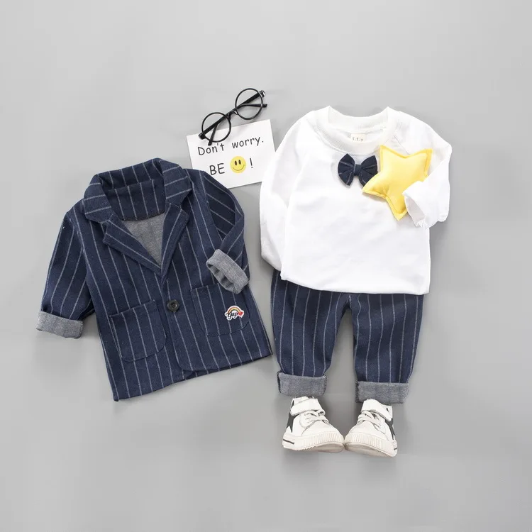 Весенне-осенний комплект детской одежды одежда для маленьких мальчиков из 3