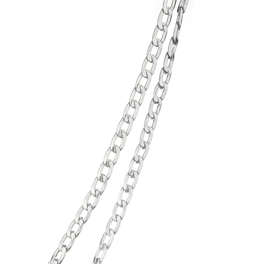 SAUVOO 5м / лот Золотой Серебряный Металлический Алюминиевый Плоский Открытый Звено Цепи Оптом для Изготовления Ожерелья Браслета Ювелирных Изделий F1647.