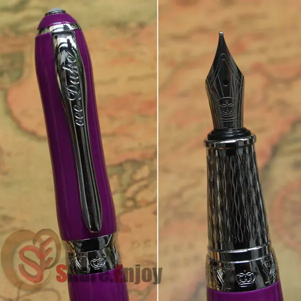 Перьевая ручка с капюшоном тонкий наконечник серия DUKE LADY фиолетовая