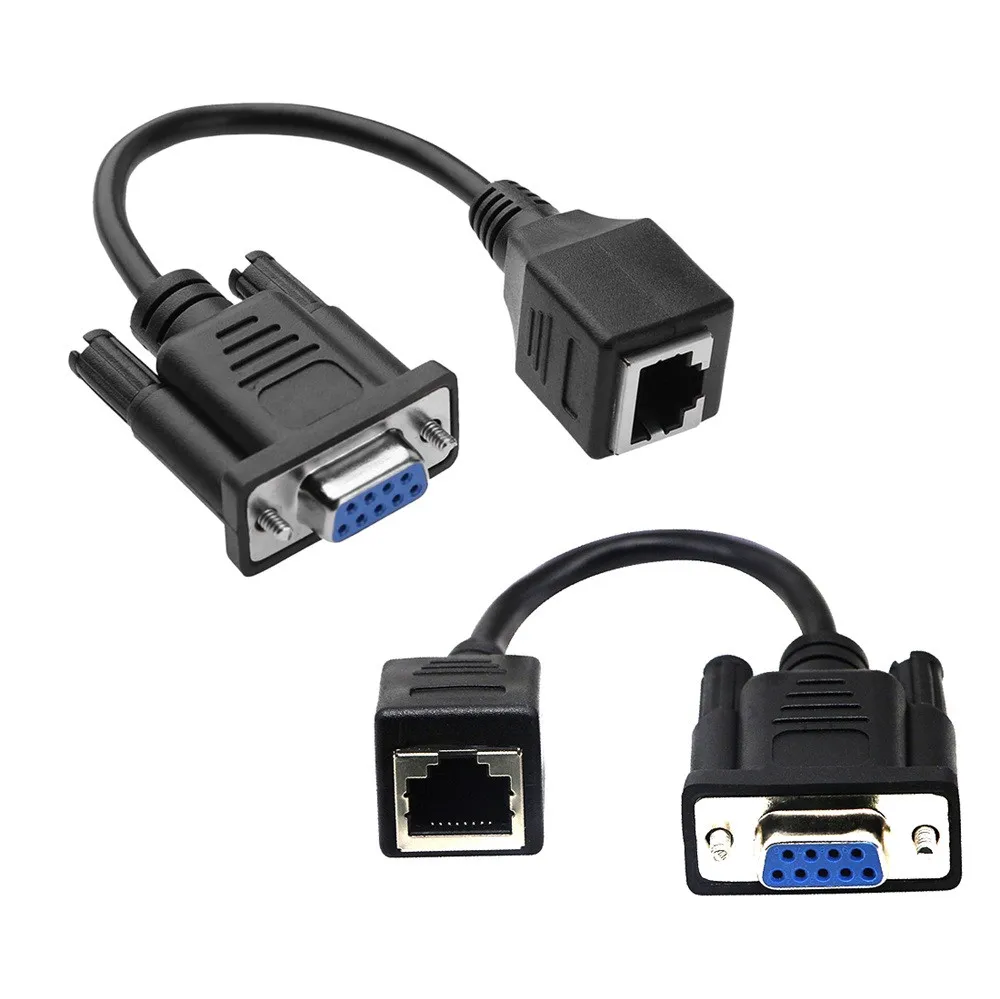 DB9 для RJ45 кабель VGA Женский f удлинитель адаптер конвертер провод шнур Перевозка