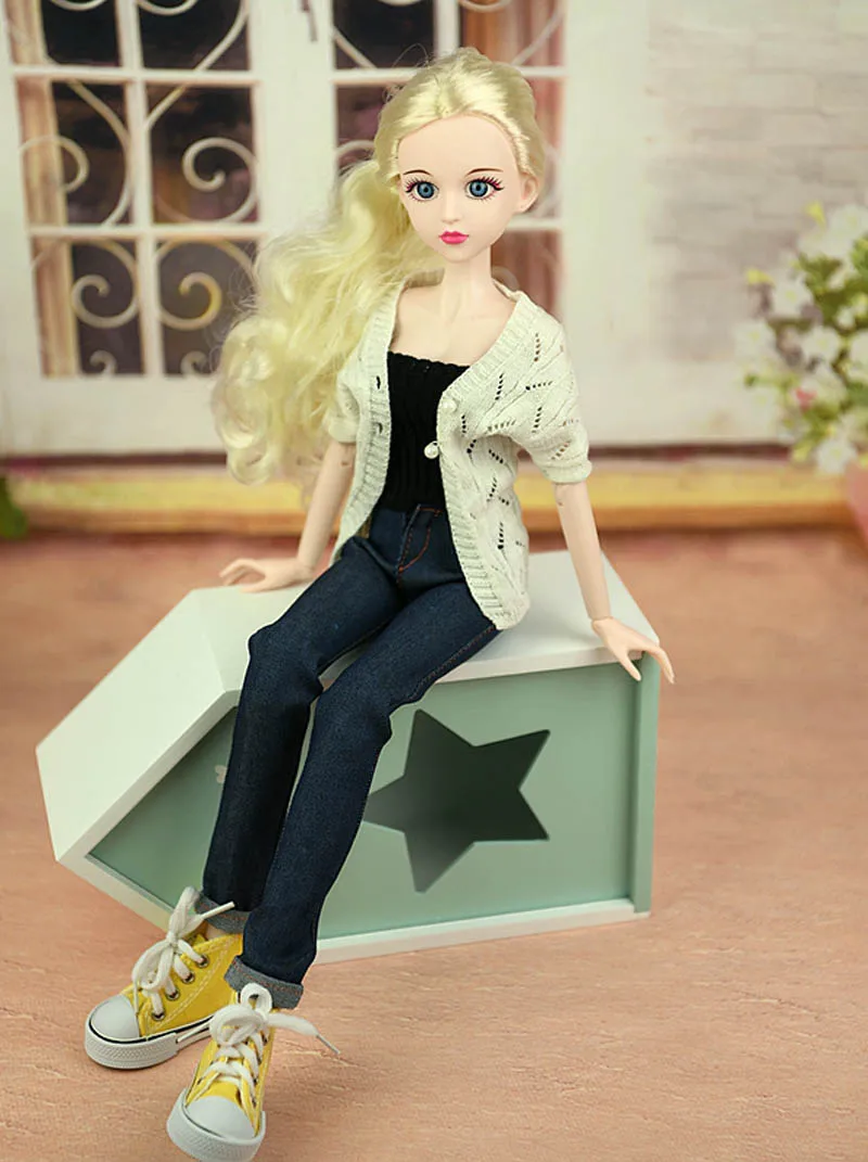 1/4 BJD Обнаженная кукла Синьи 3D реальные глаза без одежды 46 см Оригинальное
