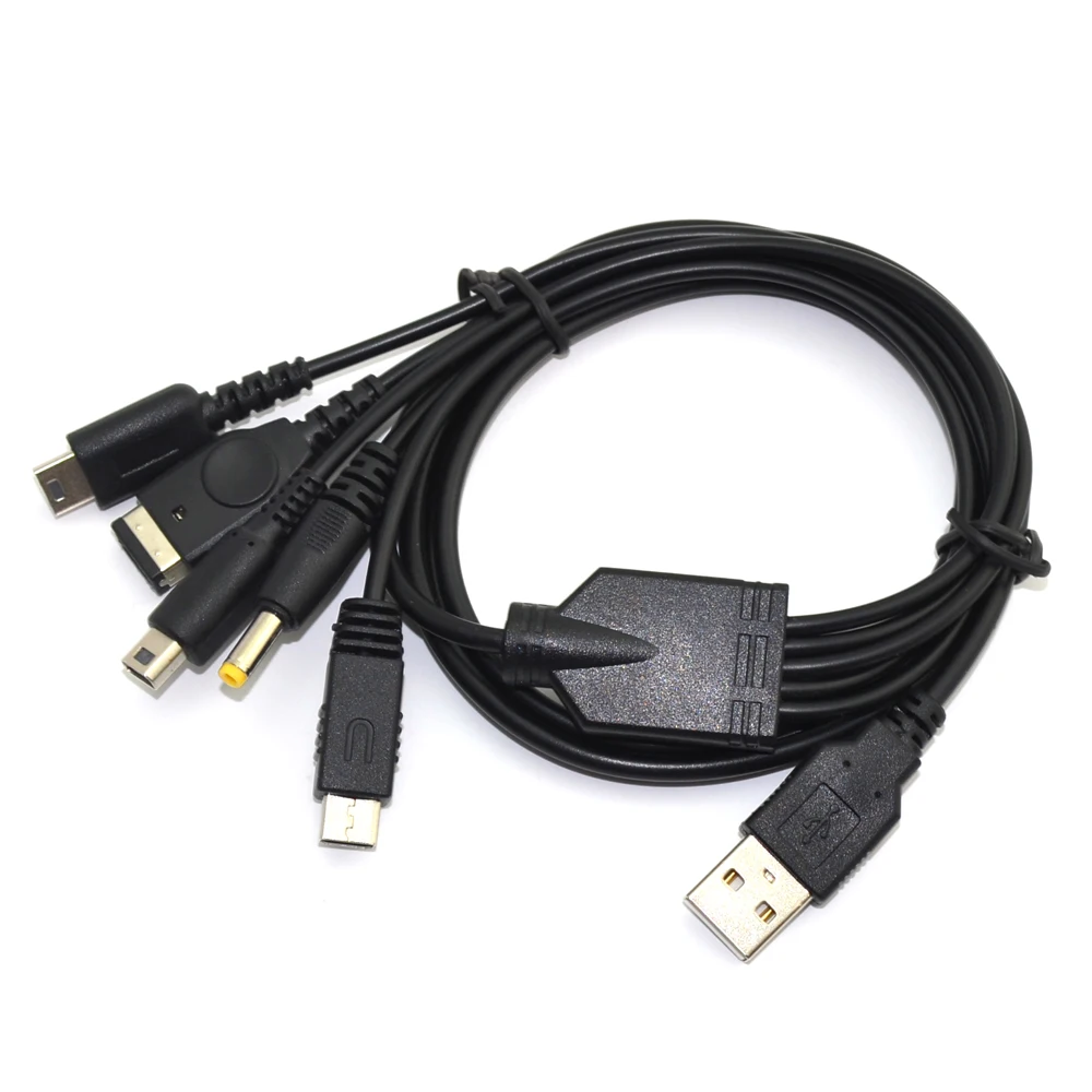 5 в 1 USB зарядное устройство зарядный кабель шнуры для Nintendo NDSL/для PSP/для WII U GBA SP