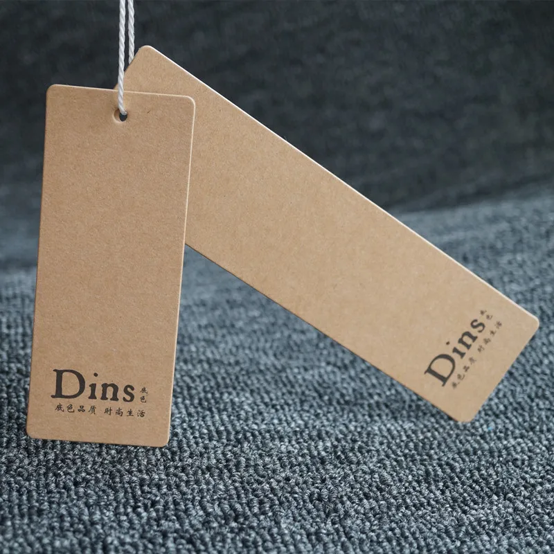 customized brand name logo hang tags printing paper coard price tag label custom shape die cut kraft clothes |