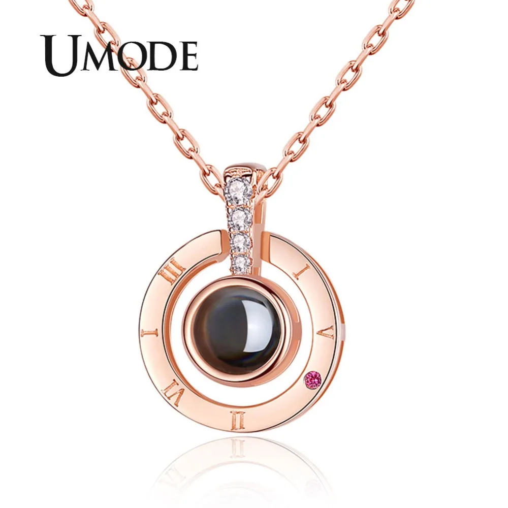 Ожерелье с надписью I Love You Initial UMODE 100 языков подарки для женщин друзей ювелирные