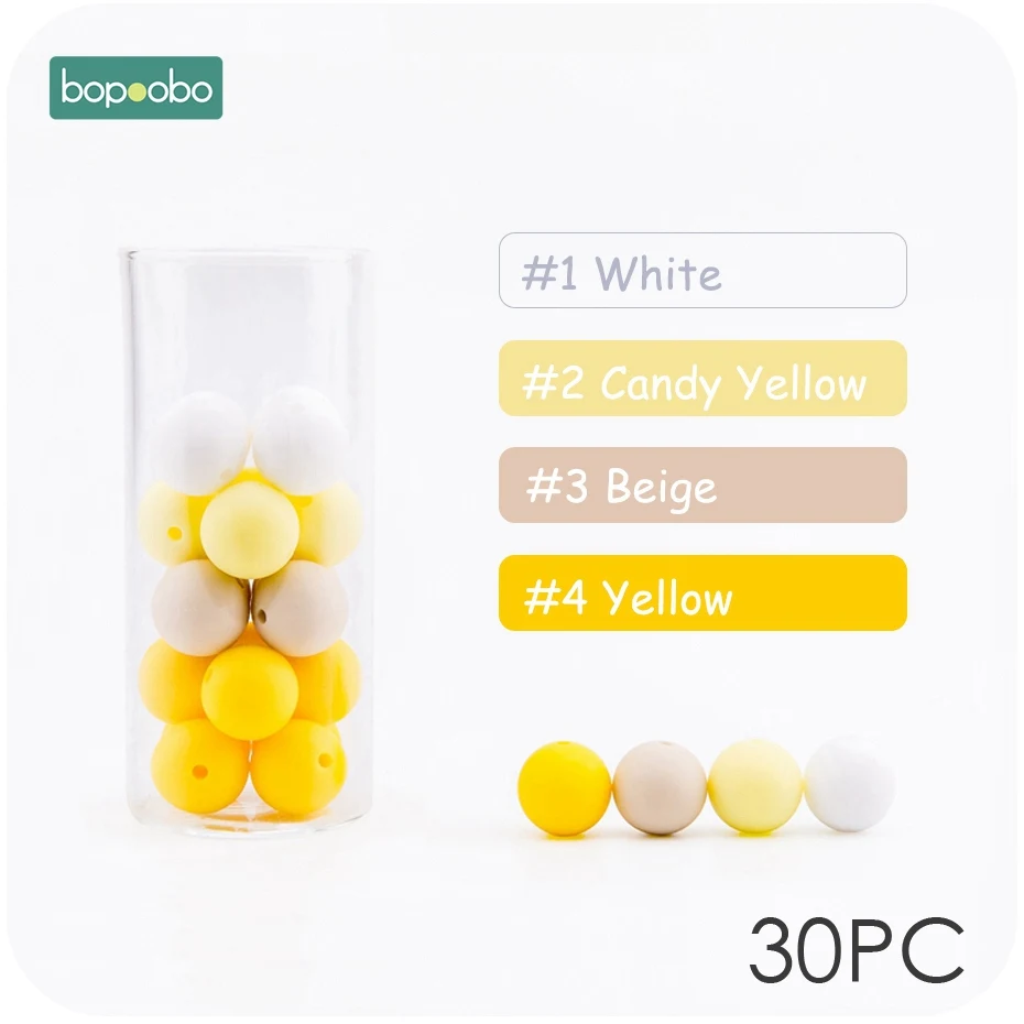 Yellow Series Bopoobo 15 мм Силиконовые Бусины еда без бисфенола-а класса Силиконовые DIY ремесла силиконовые 14 мм Восьмиугольные Прорезыватели Детские трофеи - Цвет: Yellow Series