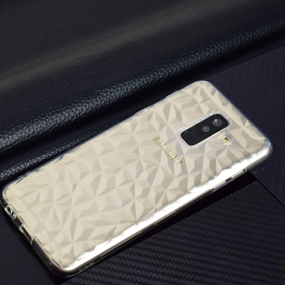 Роскошный чехол для телефона из прозрачного пластика samsung A6 PLus A7 A8 J2 PRO 2018 Note 9