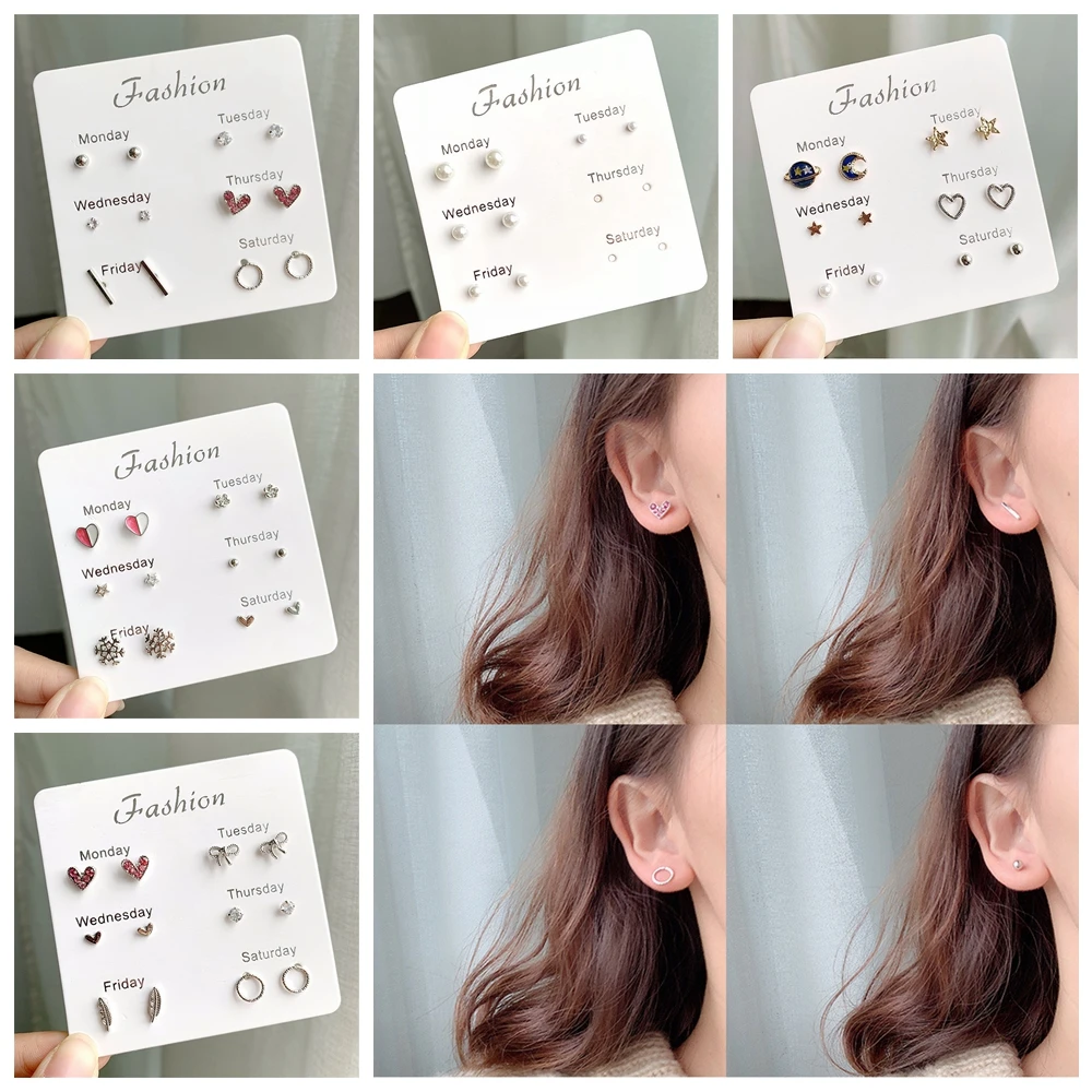 Новинка 12 стилей серьги гвоздики в форме сердца с имитацией жемчуга Brincos модные