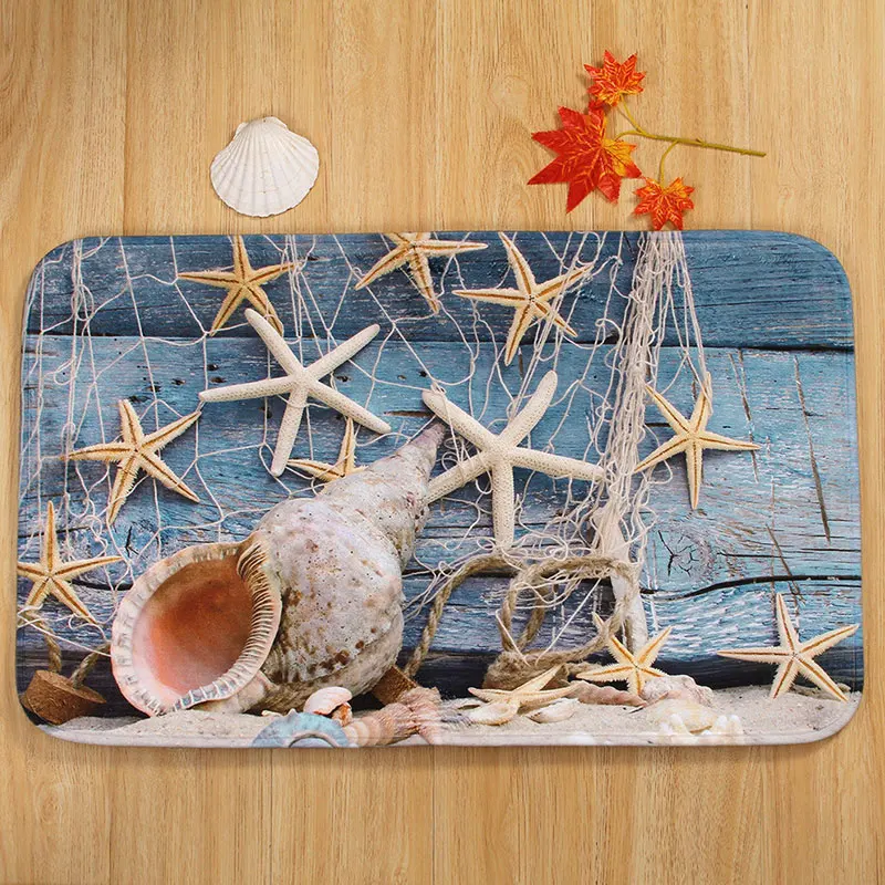 3 шт./компл. Морская звезда туалетный коврик из бархата кораллового цвета для