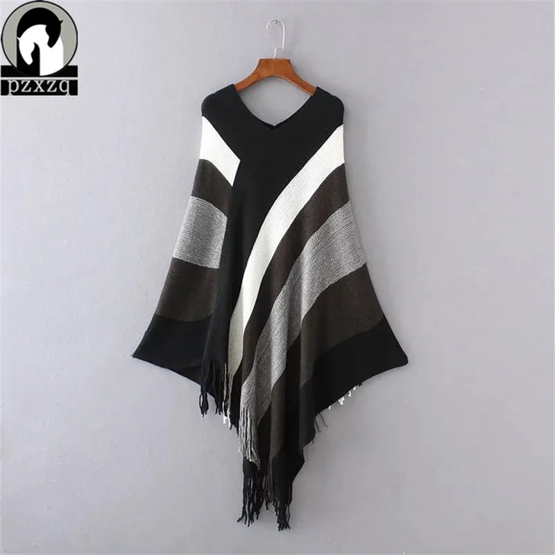 Распродажа 2020 зимние женские свитера пончо вязаные плащи накидка женский свитер