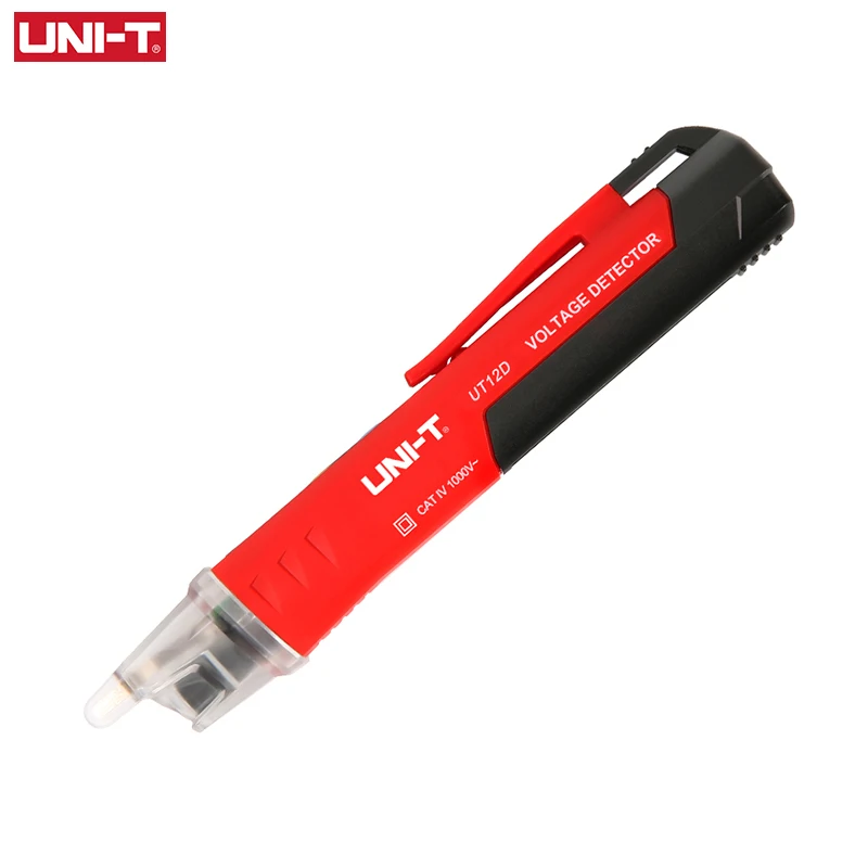 UNIT UT12D AC Voltage Detector Non Contact Pen Tester Electric Sensor 24-1000V Voltage Meter Current Test Pencil Alarm LED Light