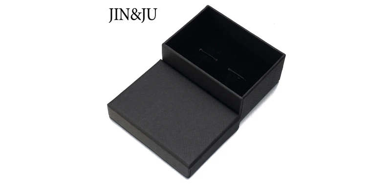 JIN& JU черные бумажные коробки для запонок 30 шт./лот высококачественные тонкие линии черные матовые бумажные коробки для ювелирных изделий запонки чехол для переноски