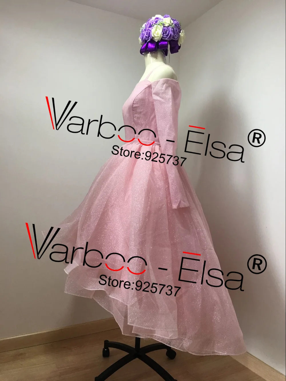 Вечернее платье для выпускного вечера varboo_эльза с открытыми плечами и длинными
