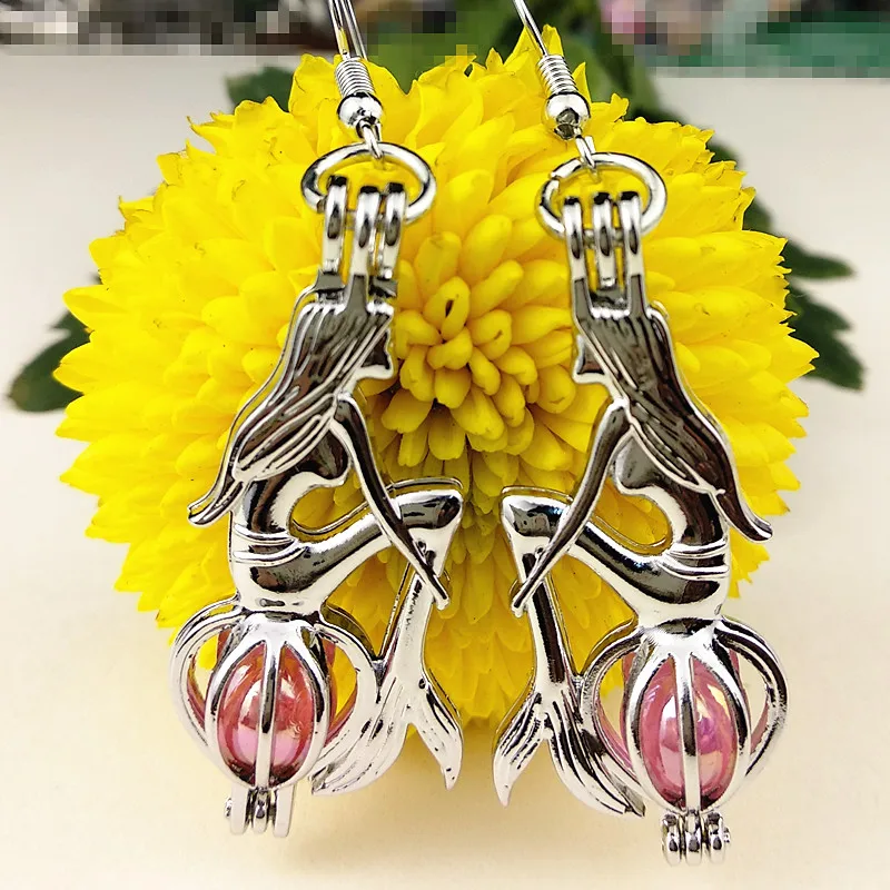 Серьги-подвески в этническом стиле с ангелом лошадью русалочкой бусинами