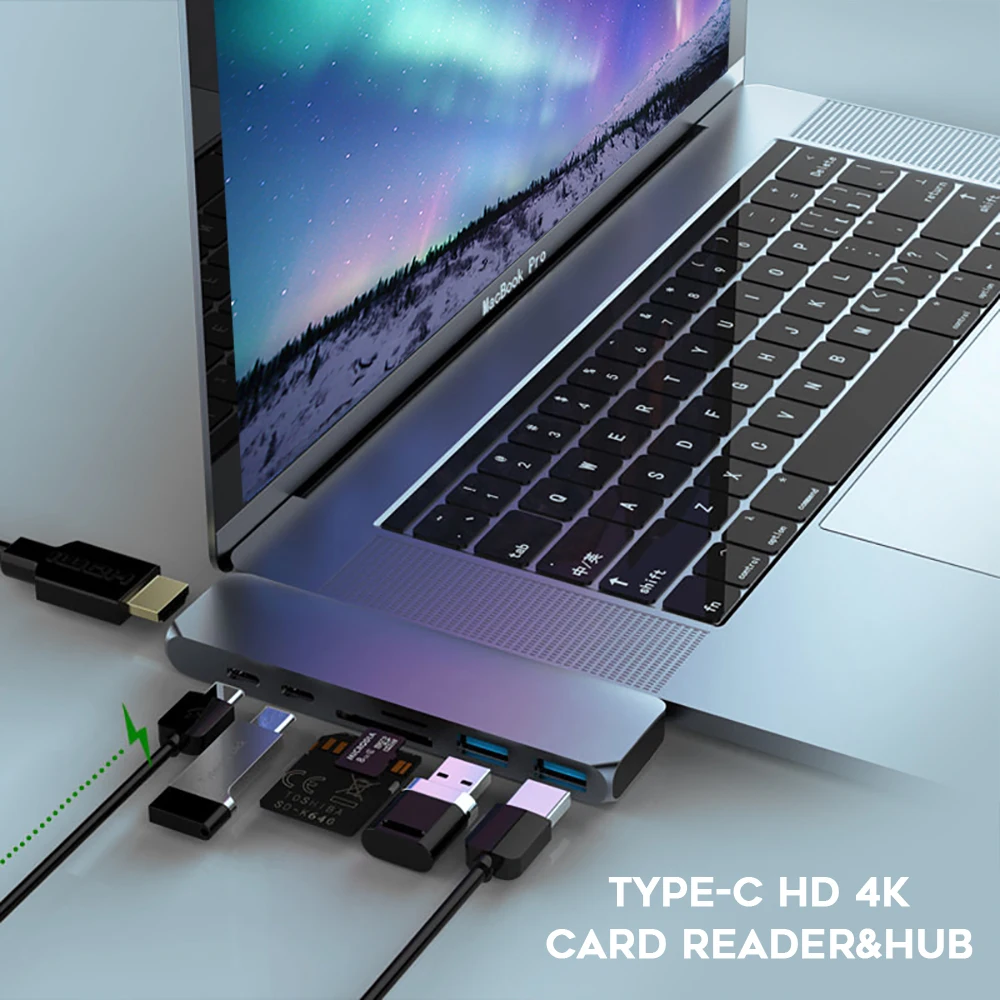 Vmade USB 3 1 type C концентратор Thunderbolt 1080 P 4 K адаптер питания для MacBook Air 2018 или Pro USB-C к HDMI