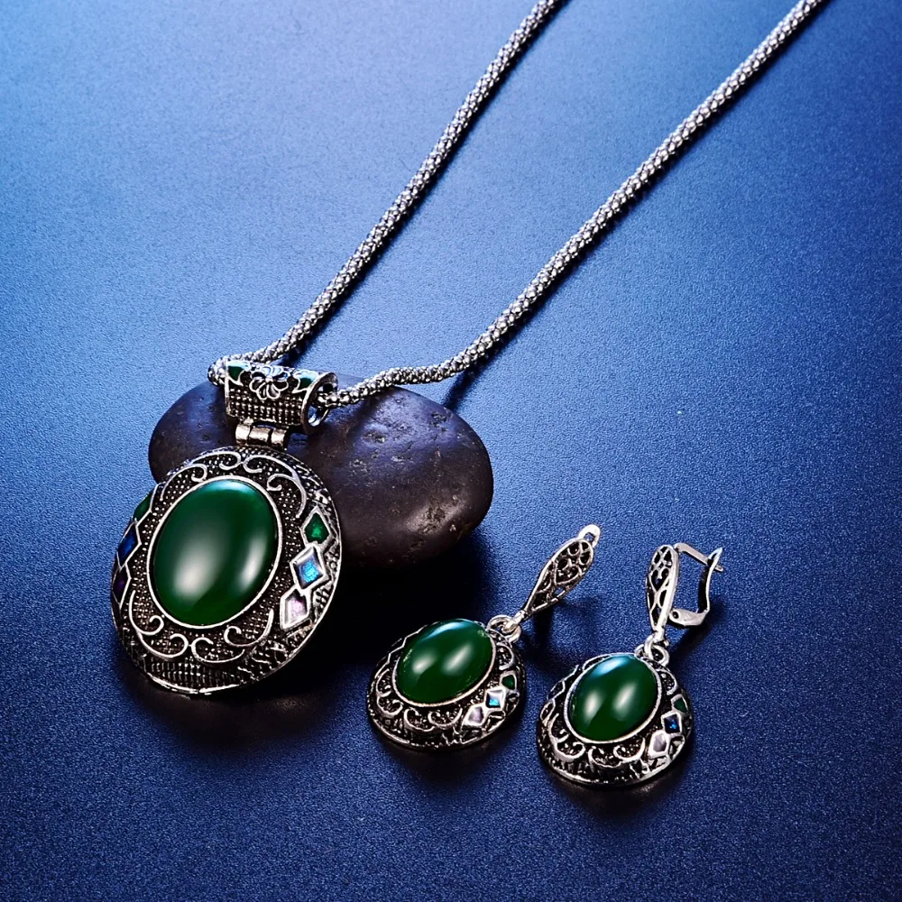 Винтаж Эмаль Ювелирные наборы для женщин чешские ювелирные изделия античное