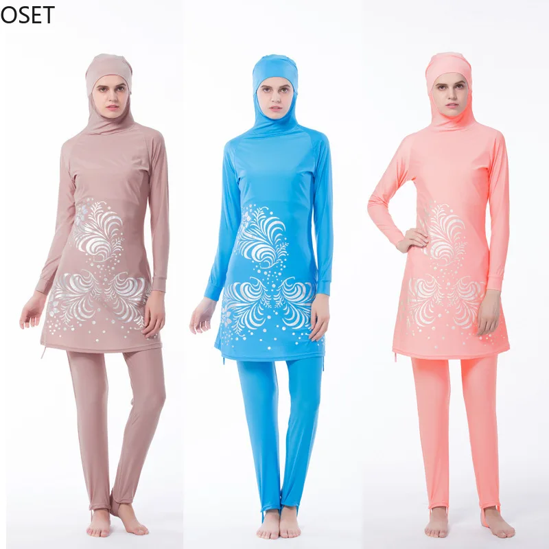 Женский консервативный пляжный Исламский купальник Burkini купальный костюм для