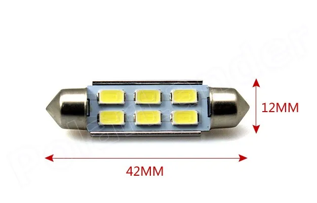 2 шт. 10 Вт 41 мм 6SMD светодиодные лампы Купол белый авто f эстоун наружные для