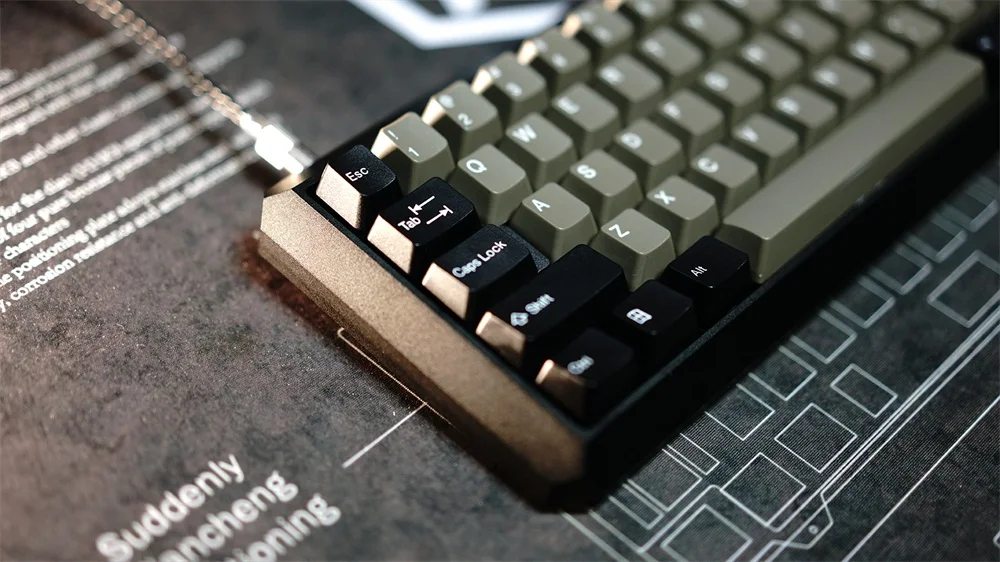 KBDfans 5 градусов 60% Клавиатура Алюминиевый Чехол gh60 чехол подходит gh60 покер dz60 xd60