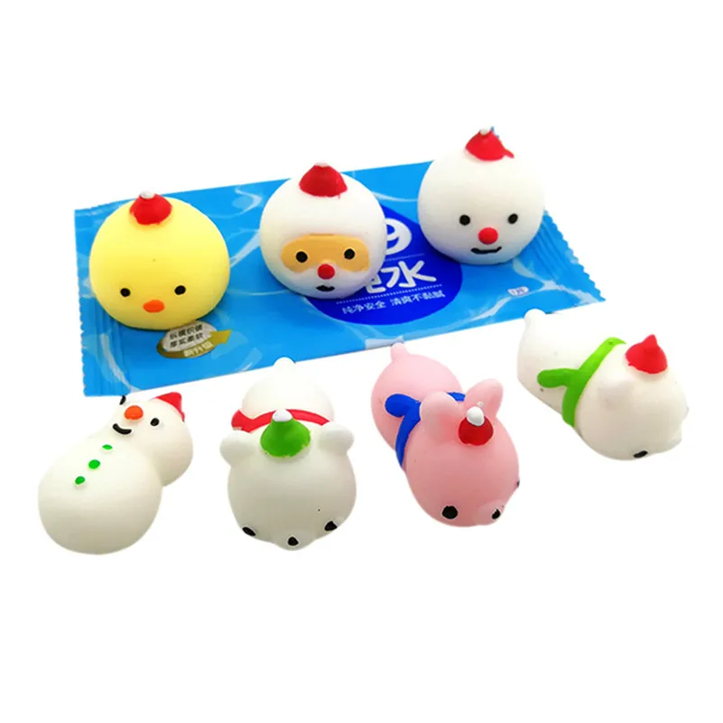 24PC Christmas Toys Mini Cute Squeeze Funny Toy Soft Stress And Anxiety Relief Antistress Visqueux Squishi For Children A1 | Игрушки и