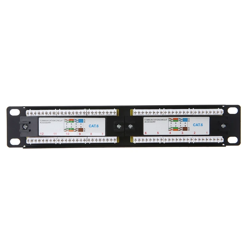 Cat6 12 портов RJ45 патч-панель UTP LAN сетевой адаптер Кабельный разъем | Компьютеры и