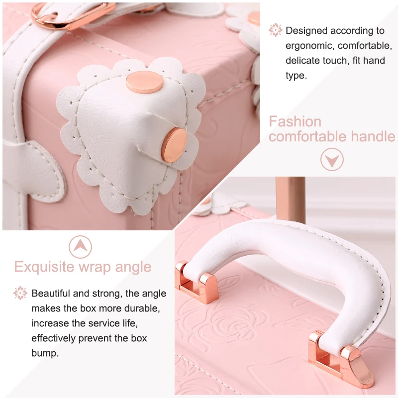 Лидер продаж набор винтажных чемоданов из искусственной кожи для девочек милый