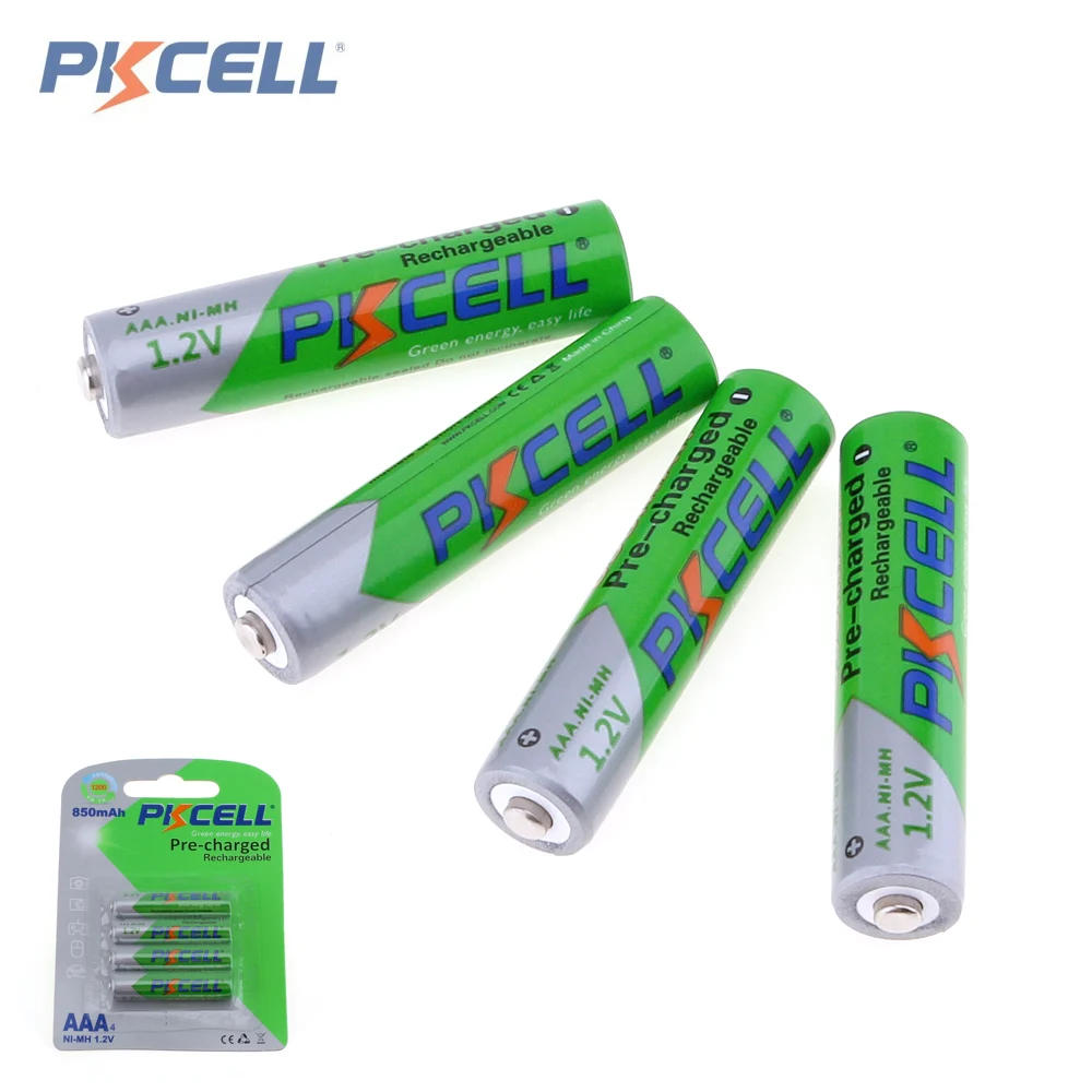 4 шт./лот Pkcell 1 2 V 850mAh AAA Ni-MH аккумулятор LSD с предварительно заряженным NiMh