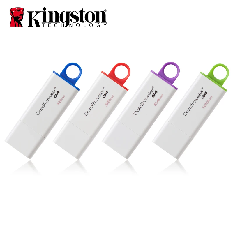 Флеш накопители Kingston USB 32 ГБ 3 0 8 Гб 16 Pendrive 64 128 DataTraveler G4 пластиковый пратичный