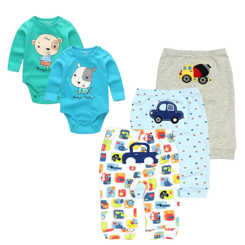 Kiddiezoom/комплекты одежды для малышей Детский Комбинезончик + штаны унисекс