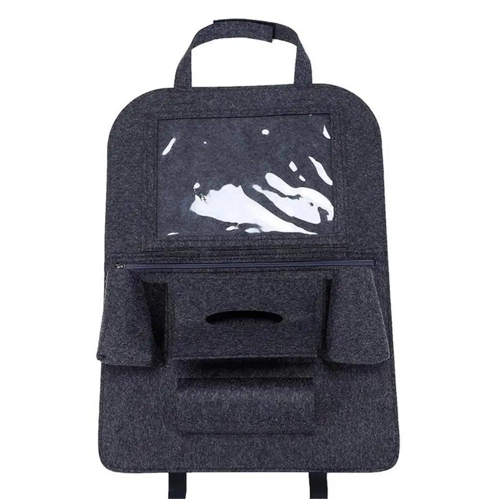 1 Piece Dark Gray Автомобильный органайзер для хранения, сумка для планшета, подставка для зонта, держатель для хранения салфеток, автомобильный Стайлинг, подвесная сумка для детей, органайзер для автомобильного сиденья - Название цвета: 1 Piece Dark Gray