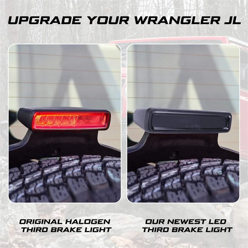 Светодиодный 3 й тормозной светильник совместимый с Jeep Wrangler Jl 2018 2019 третий
