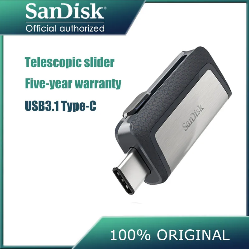 

New sandisk 128GB SDDDC2 Extreme high speed Type-C USB3.1 Dual OTG USB Flash Drive 64GB Pen Drives 16GB 130M/S PenDrives 32GB