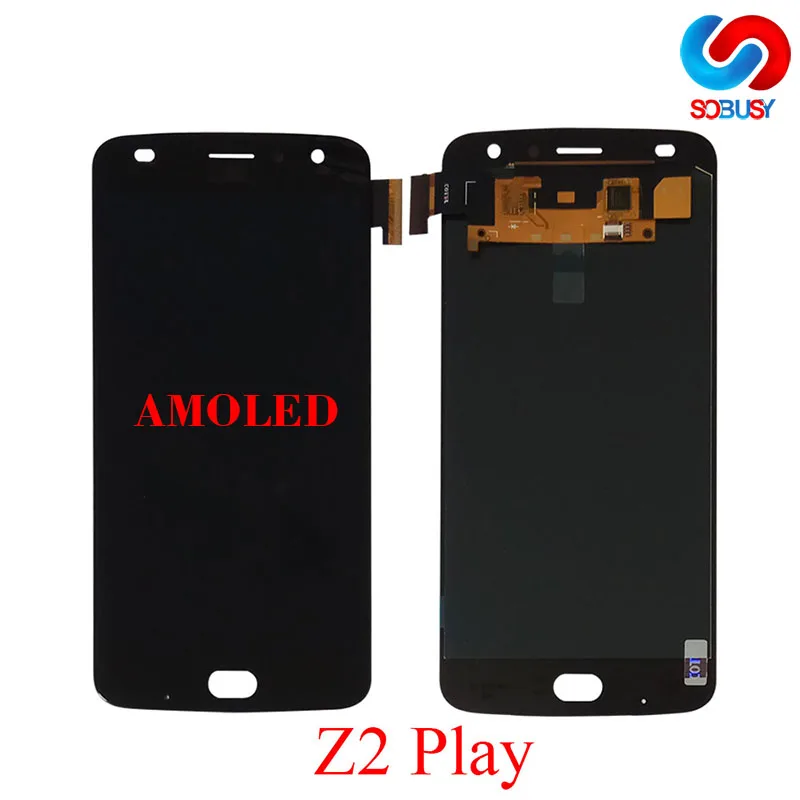 Оригинальный супер AMOLED ЖК-дисплей для Motorola Moto Z2 Play XT1710 XT1710-01/07/08/10 5,5 дюймовый Сенсорный экран дисплея сборки.