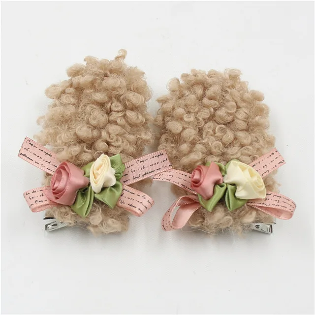 e 1/6 bjd blyth кукла 1/3 bjd кукла ледяная кукла головной убор шпилька уши кролика медвежьи уши, без куклы только шпилька - Цвет: e