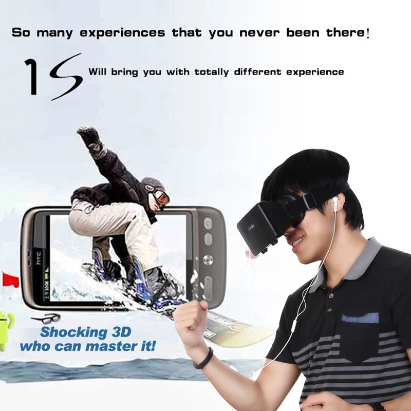 VR Xiaozhai 1 S Google Картон Виртуальная Реальность 3D Очки Для iPhone 6 Разъем для Samsung S5 +