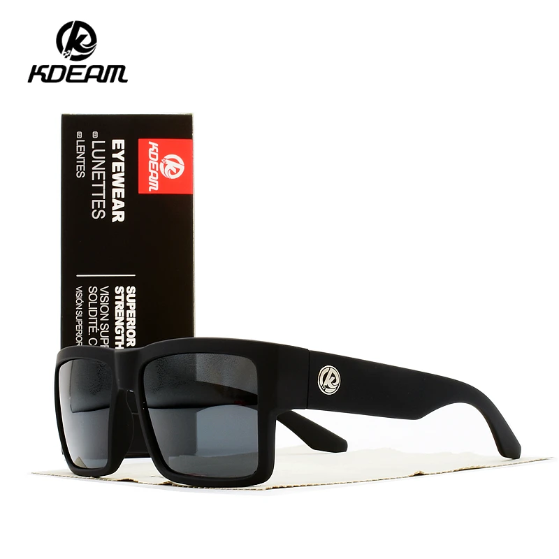 Мужские поляризационные солнцезащитные очки KDEAM модные уличные с квадратной
