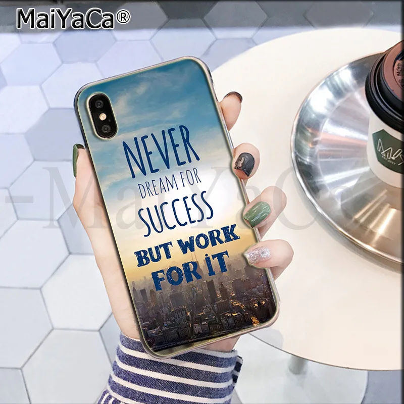 MaiYaCa Sceneary Цитата дизайн вдохновляющая фраза красочный чехол для телефона iPhone 8 7 6