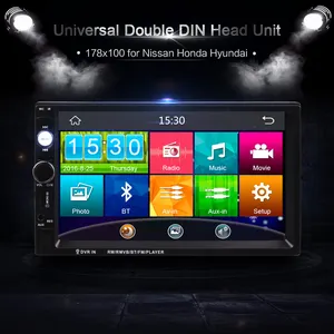 Автомобильный медиаплеер, универсальная стерео-система для грузовика, 12 В, 24 В, 2Din, с 7-дюймовым сенсорным экраном, Bluetooth, MP3, MP4, MP5