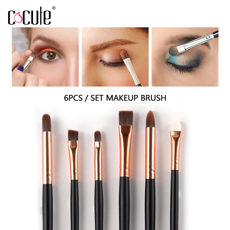 Набор кистей для подводки глаз 6 шт./компл.|brush tool kit|cosmetic make upeyeliner brush set |