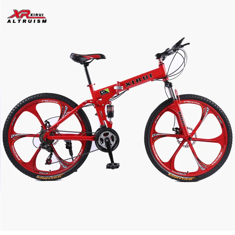 Горный велосипед Дорожный для мужчин 26 дюймов 24 скорости Складной Колеса из