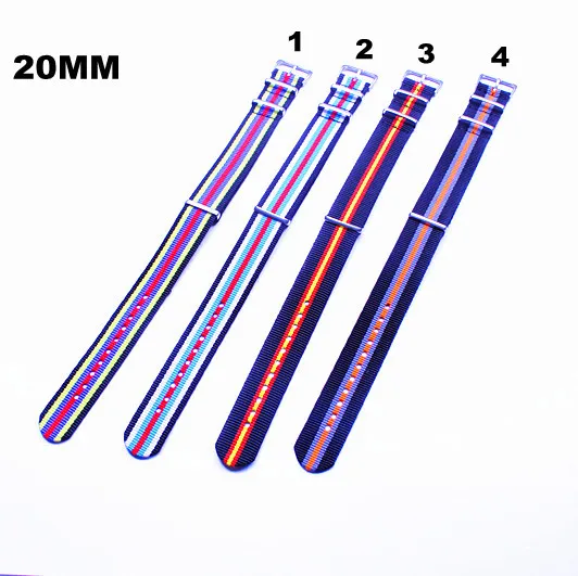 

New arrived - 10PCS/lots High quality 20MM NATO straps waterproof nylon watch strap 4 color available - 72304