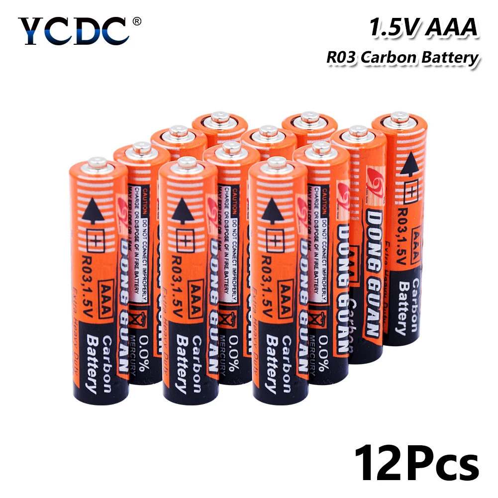12 шт. AAA батареи 1,5 в углеродно-цинковые батареи HR03 UM4 LR03 MN2400 MICRO FR03 для MP3 клавиатуры бритвы
