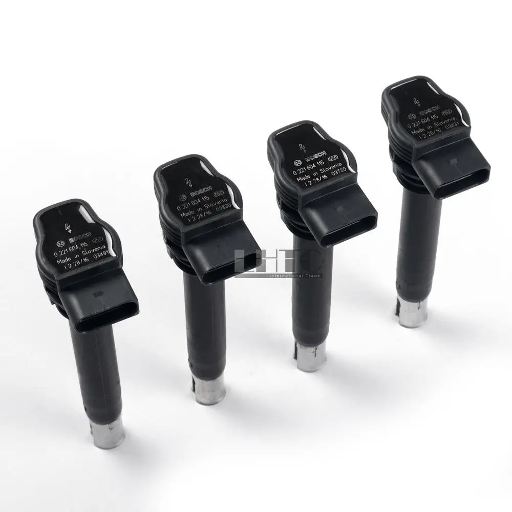 4х BOS CH катушки зажигания Свеча Подлинная для Audi A4 A5 Q5 TT V W Beetle Je tta 0221604115|Катушка