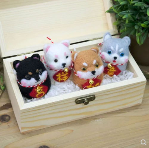Новинка Akita Собака Хаски брелок шерстяной набор для рукоделия войлок игла