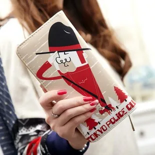 New Korean Edition Lovely Fashion Ladies Wallet Female Long Zipper Original Cartoons Graffiti Large Coin Card Clutch Bag | Багаж и сумки