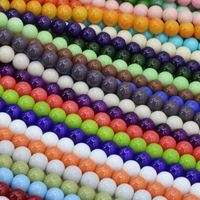 15 colors baking paint glass round 8mm loose beads fit diy necklacebracelet for women accessories spacers jewelry 15inch b3248