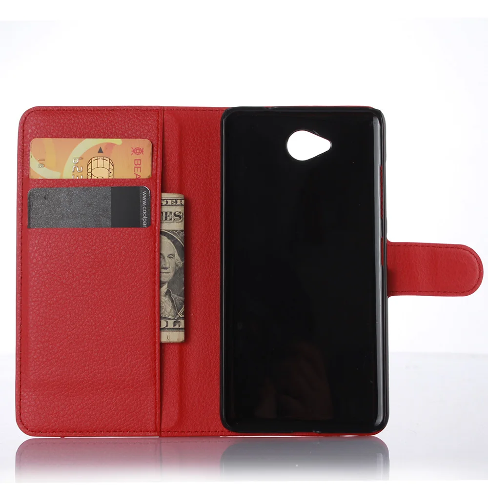 Кожаный чехол книжка с кошельком для Nokia Microsoft Lumia 650 две SIM карты RM 1152 подставкой|case